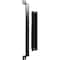 Ekena Millwork 16" Pull Handle & 12" Flush Pull for 1 3/4" Doors, Black GB6001PP41612BL - alternate 3